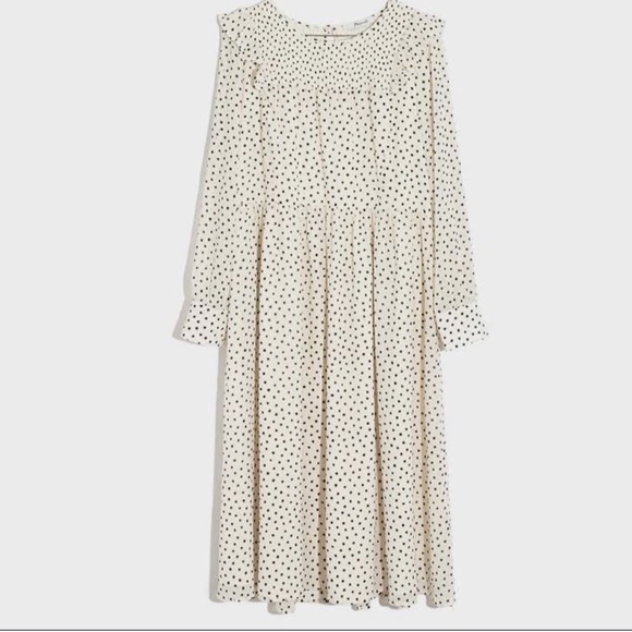 Madewell Sheer MIDI Dress with Polka Dots and Ruffles, size XXS. - Picture 2 of 12